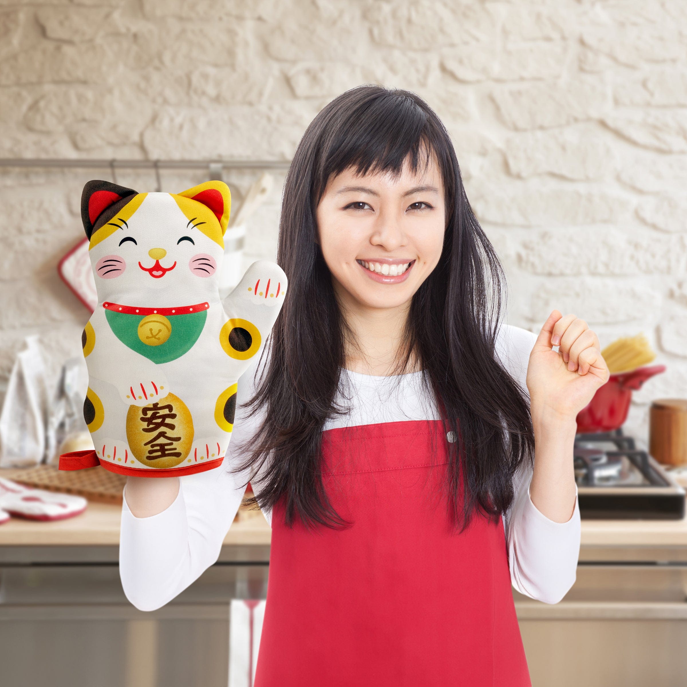 FELINE LUCKY - Oven Mitt