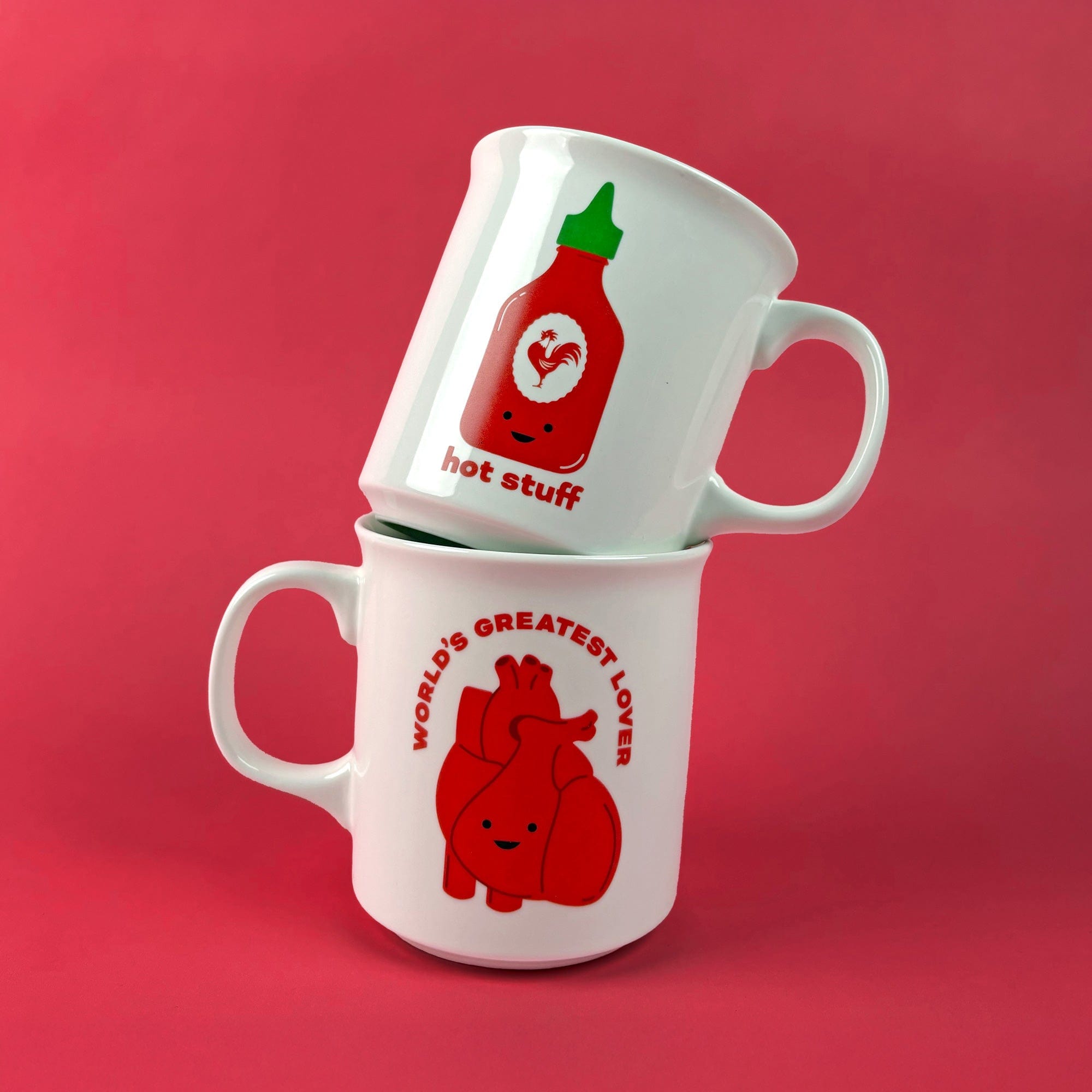 Valentine Mugs - Hot Stuff & World's Greatest Lover