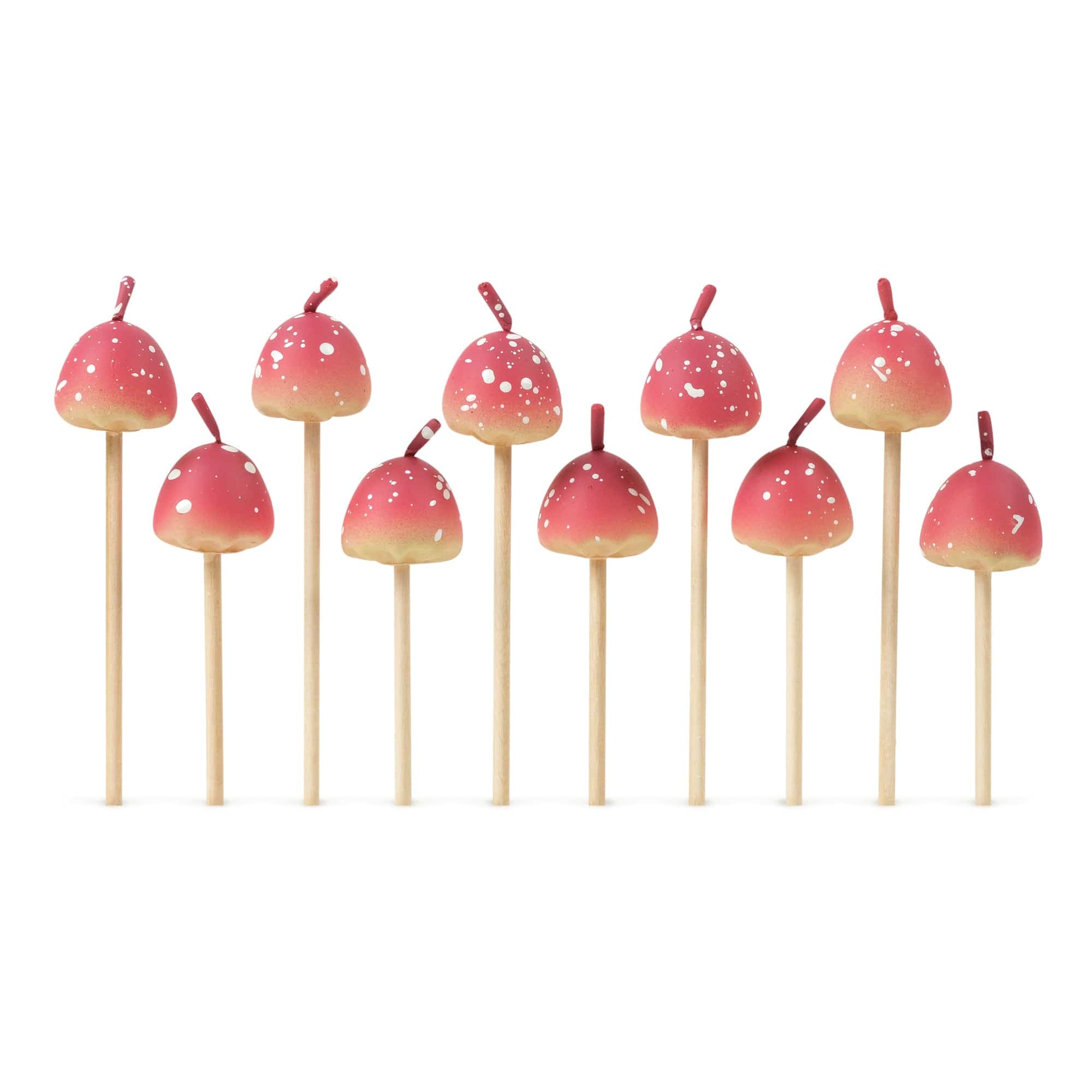 Set of 10 Mushroom Candles