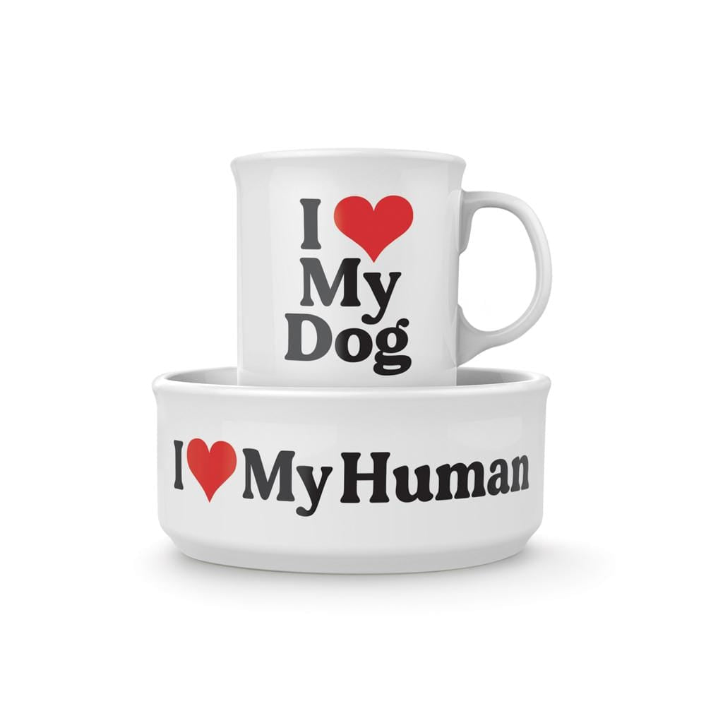 CERAMIC MUG + DOG BOWL SET